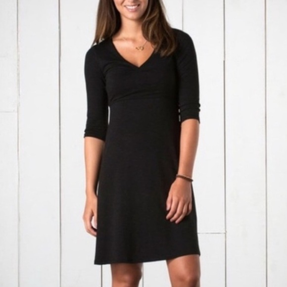 Horny Toad & Co Black Jersey Knit Rosalinda Dress Size Medium - Picture 1 of 8